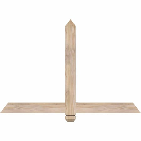 Ekena Millwork Eugene Smooth Timber Gable Bracket, Douglas Fir, 48"W x 32"H x 1 1/2"D x 3 1/2"F, 16/12 Pitch GBW048X32X0204EUG00SDF